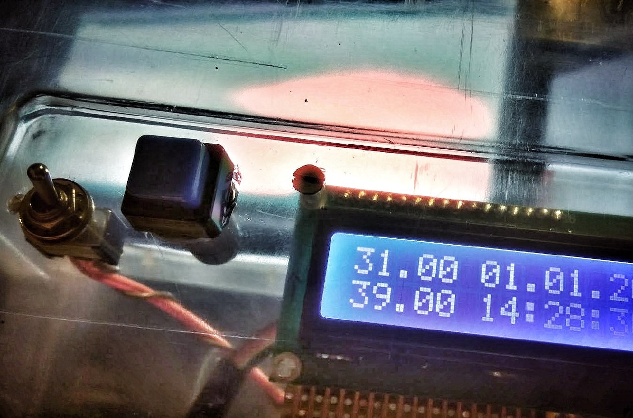 Custom microclimate greenhouse controller LCD interface